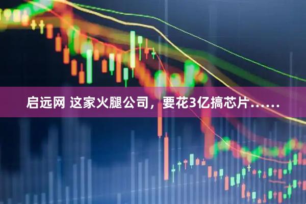 启远网 这家火腿公司，要花3亿搞芯片……
